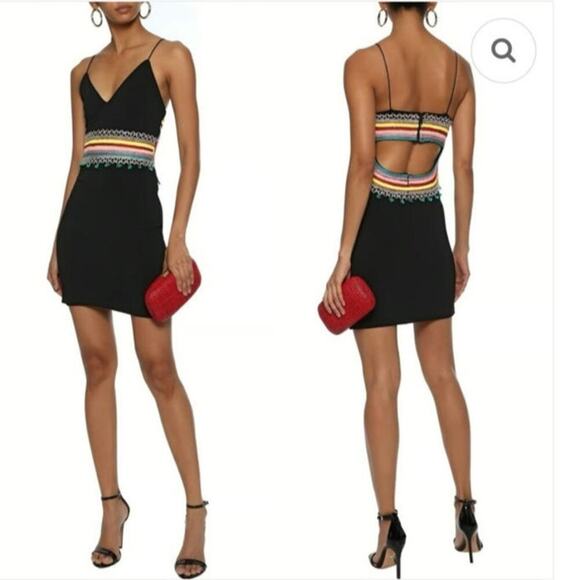 Alice + Olivia Loralee Embroidered Cutout Dress Size: 6 - Picture 1 of 7